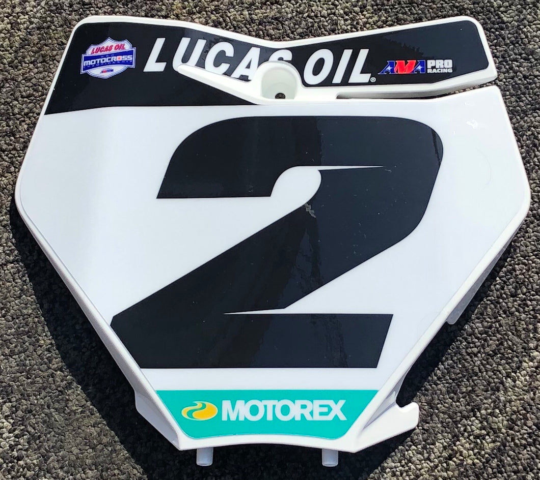 Cooper Webb #2 KTM Lucas Oil Pro Motocross Replica Front Number Plate