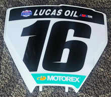 Load image into Gallery viewer, Zach Osbourne #16 Husqvarna Lucas Oil Replica Front Number Plate