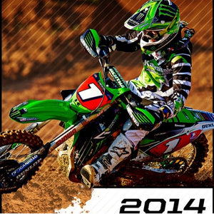 Ryan Villopoto #1 Kawasaki Replica Front Number plate - Red Plate