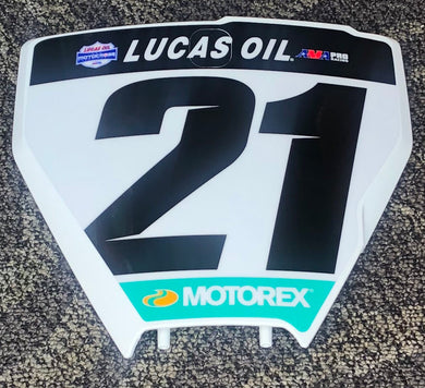 Jason Anderson #21 Husqvarna Lucas Oil Replica Front Number Plate