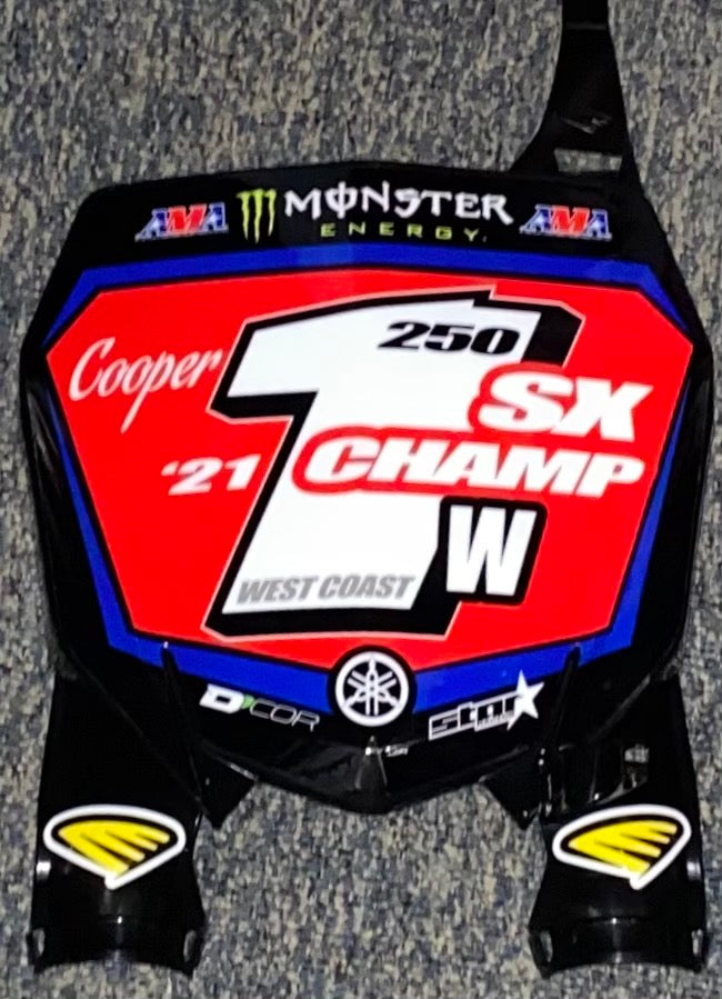 Justin Cooper 2021 SX Champion Replica Front Number Plate