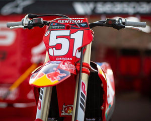 Justin Barcia #51 GasGas Replica Front Number Plate - Red Plate