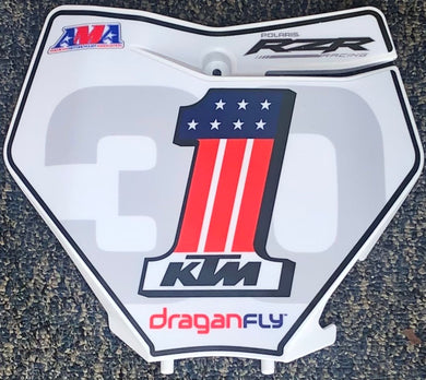 Brandon Hartranft #30 RBSR Replica Front Number Plate