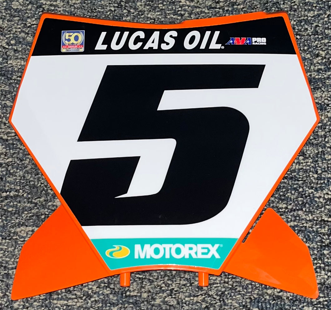 2023 Ryan Dungey #5 KTM Replica Full Size Front Number Plate