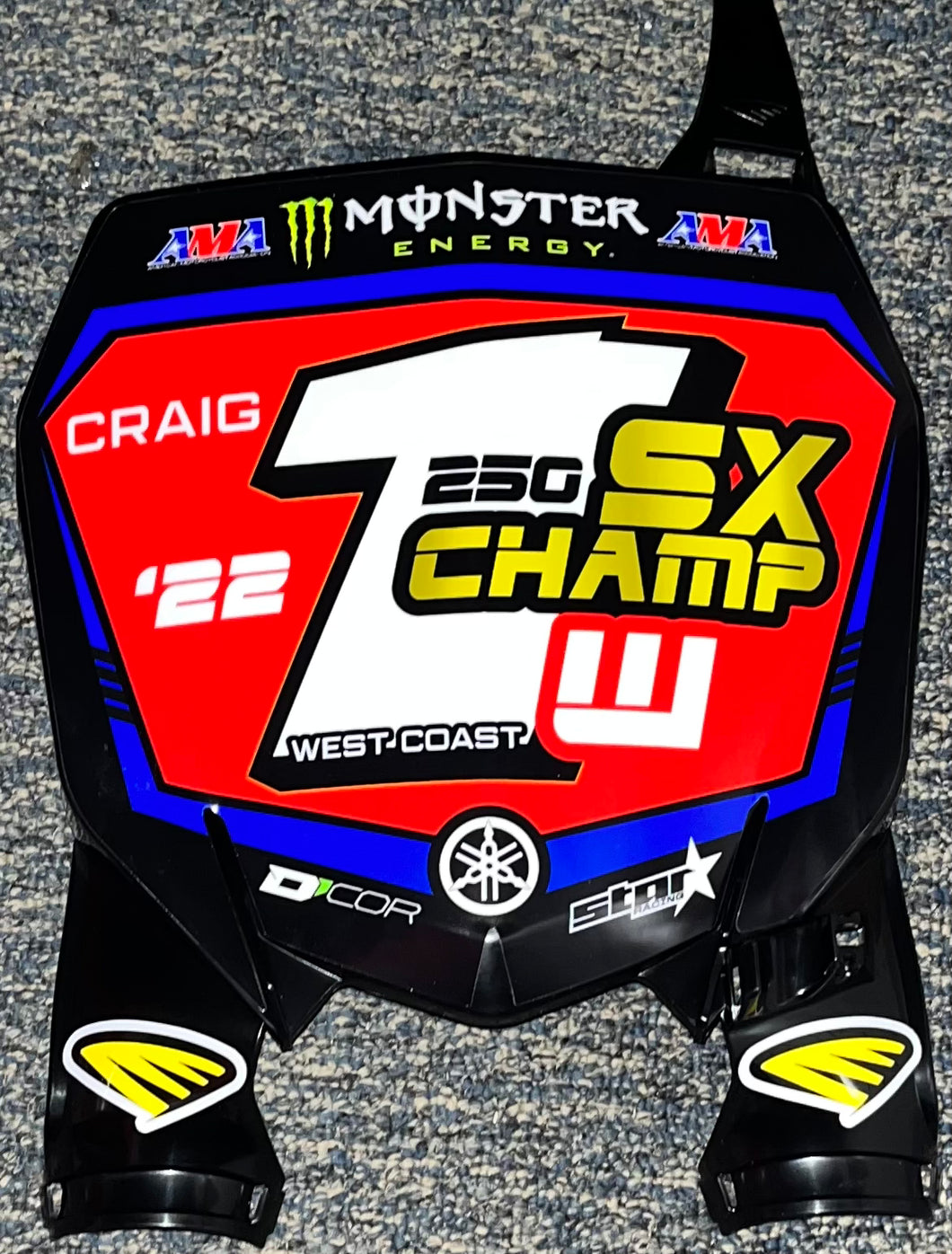 Christian Craig 2022 SX Champion Replica Front Number Plate