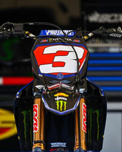 Load image into Gallery viewer, 2022 Eli Tomac #3 Yamaha Supercross Replica Front Number Plate - Red Plate