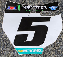 Load image into Gallery viewer, Ryan Dungey #5 KTM Replica Full Size Front Number Plate Decal Only