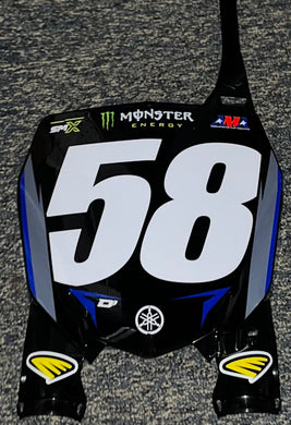 2023 Jordan Smith #58 Star Racing Yamaha Supercross Replica Front Number Plate