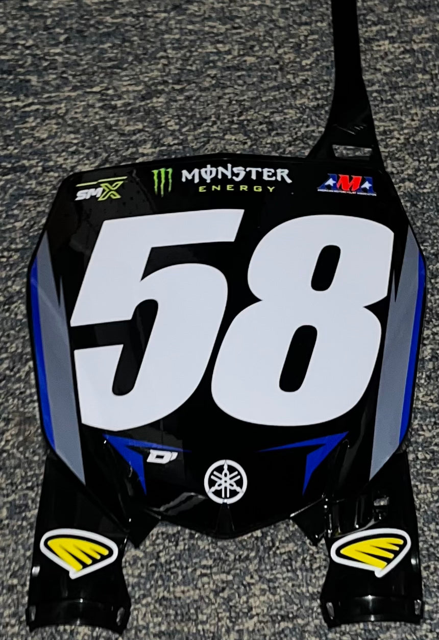 2023 Jordan Smith #58 Star Racing Yamaha Supercross Replica Front Number  Plate