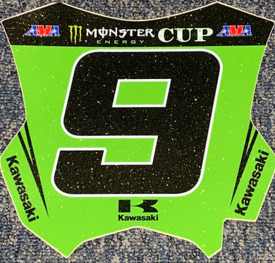 Adam Cianciarulo #9 MEC Replica Front Number Plate Decal Only