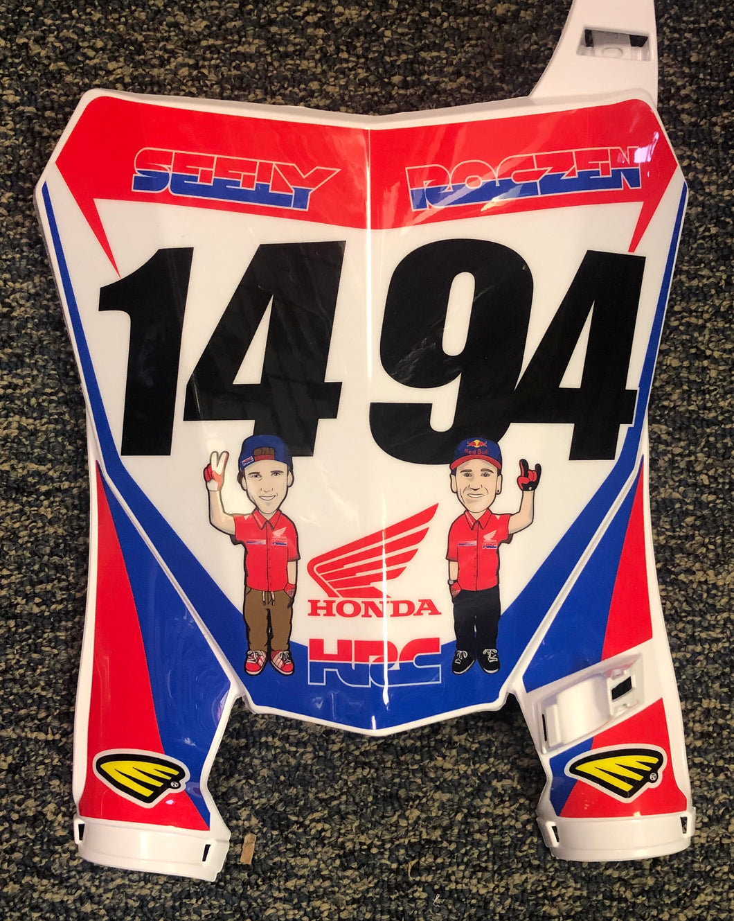 Ken Roczen Cole Seely Combo Replica Front Number Plate