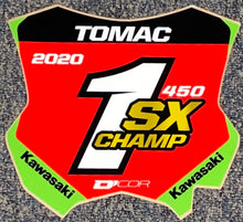 Load image into Gallery viewer, Eli Tomac 2020 SX Champion Replica Front Number Plate Decal Only