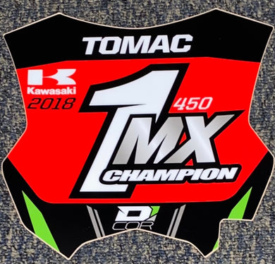 Eli Tomac 2018 MX Champion Replica Front Number Plate Decal Only