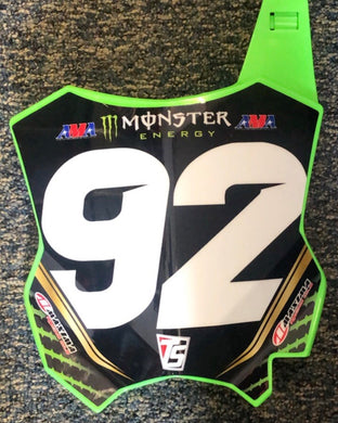 Adam Cianciarulo #92 Pro Circuit Kawasaki Replica Front Number plate