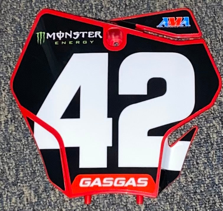 Michael Mosiman #42 GasGas Replica Front Number Plate