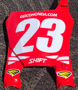 Chase Sexton #23 Geico Honda Replica Front Number Plate - Red Plate