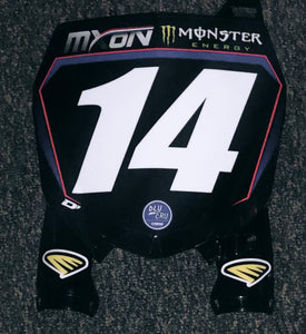 Justin Cooper #14 MXON USA Replica Front Number plate