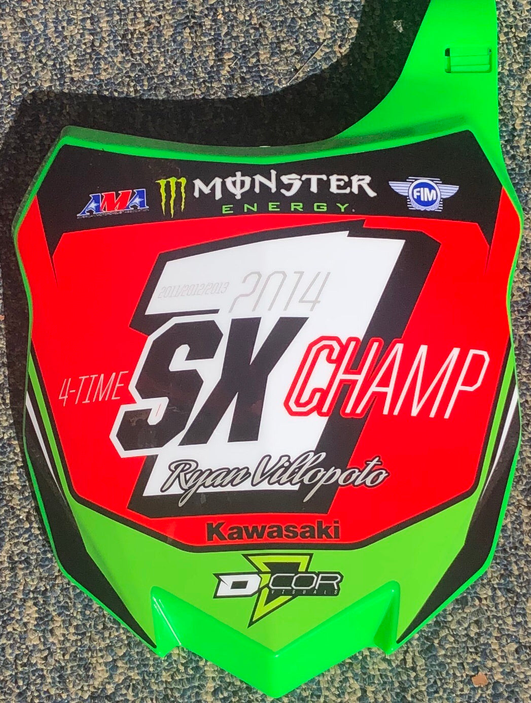 Ryan Villopoto 2014 SX Champ Replica Front Number plate