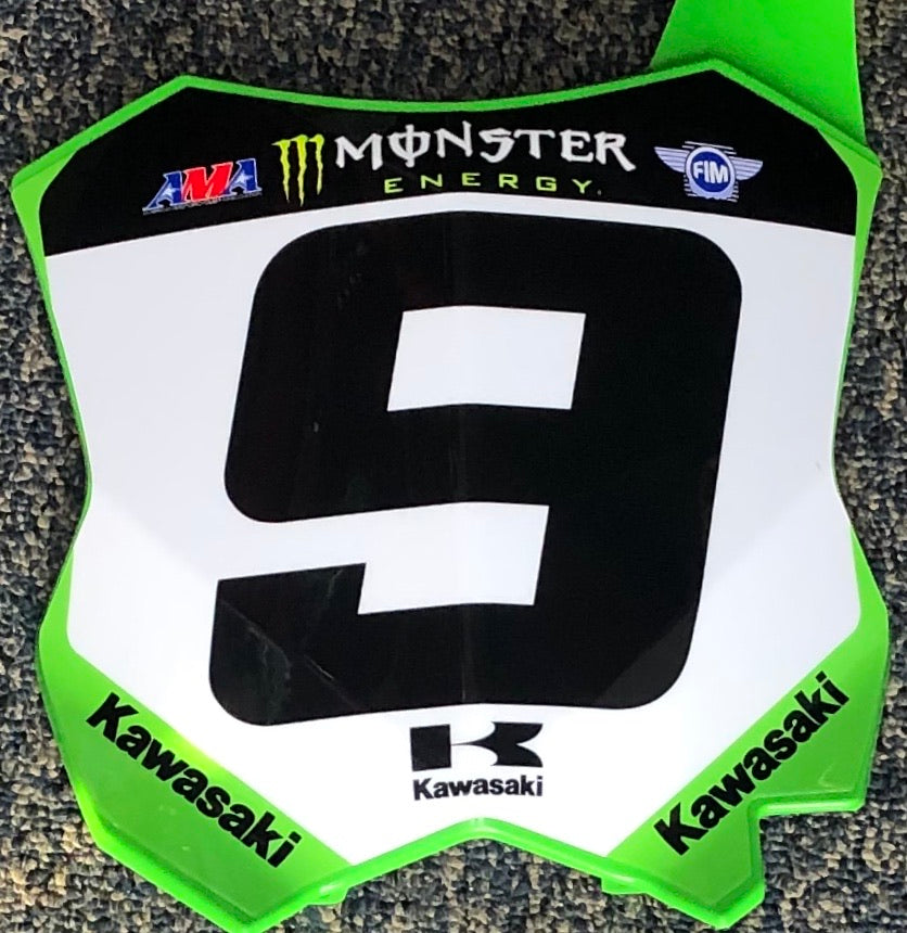 Adam Cianciarulo #9 Kawasaki Replica Front Number Plate