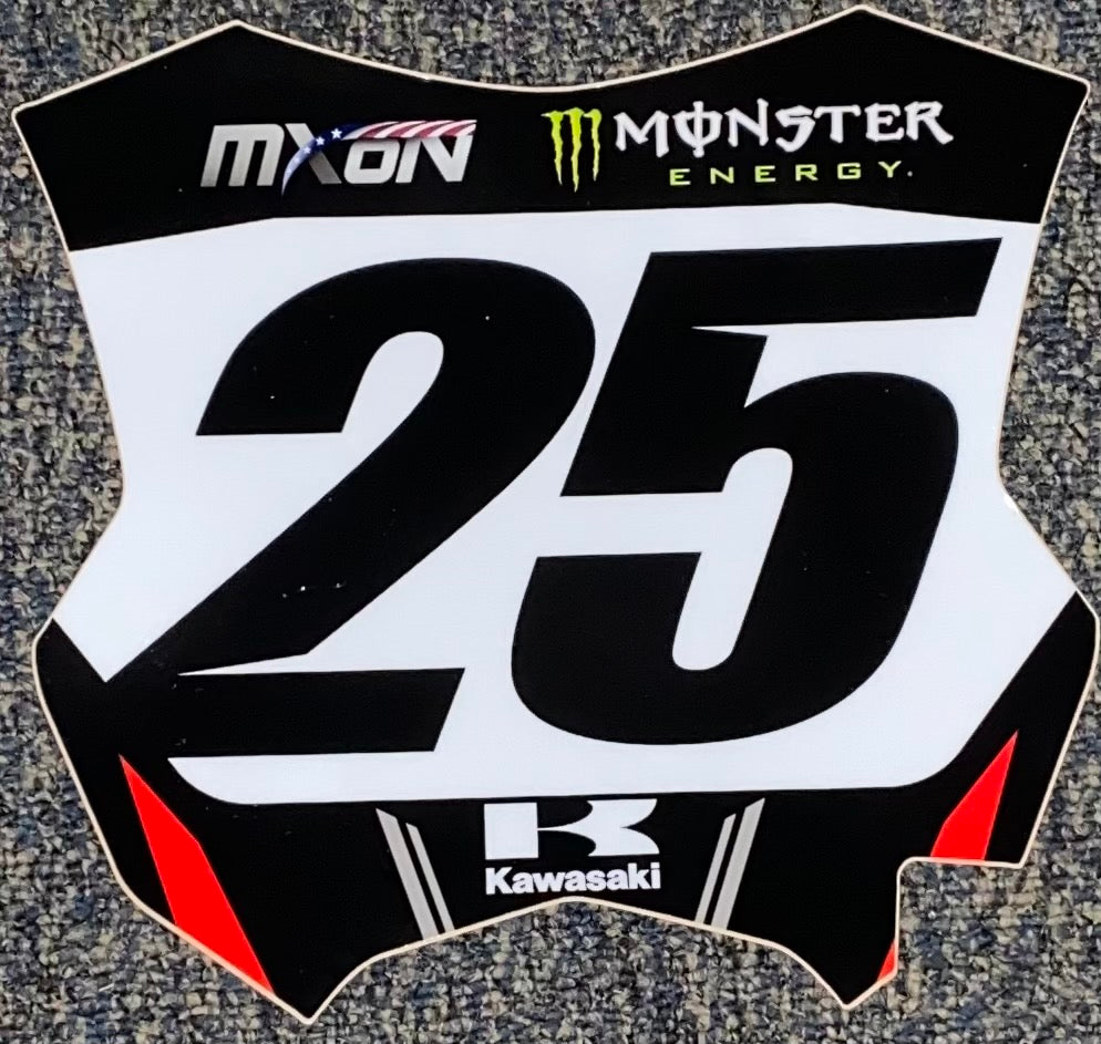 Eli Tomac #25 MXON Replica Front Number Plate Decal  Only - Team USA