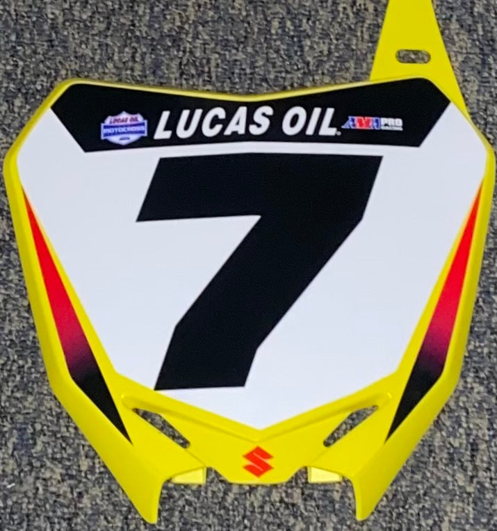 James “Bubba” Stewart #7 Suzuki Motocross Replica Front Number Plate