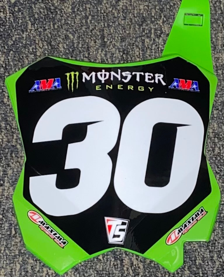 Jo Shimoda #30 Pro Circuit Kawasaki Replica Front Number Plate