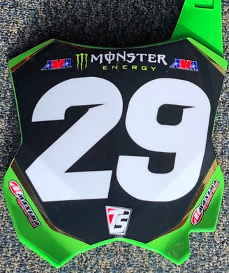 Cameron Mcadoo #29 Pro Circuit Kawasaki Replica Front Number Plate