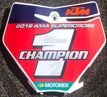 Load image into Gallery viewer, Cooper Webb 2019 SX Championship Replica Front Number plate