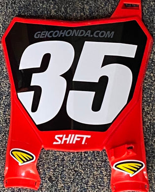 Hunter Lawrence #35 Geico Honda Replica Front Number Plate