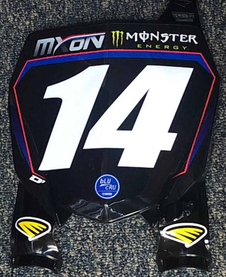 Justin Cooper #14 MXON USA Replica Front Number plate