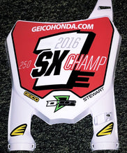 Load image into Gallery viewer, Malcolm Stewart 2016 SX Champ Replica Front Number plate