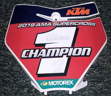 Load image into Gallery viewer, Cooper Webb 2019 SX Championship Replica Front Number plate